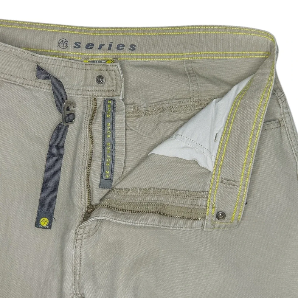 Vintage North Face A5 Series Pants Mens 36x30 Beige Canvas Belted Baggy Wide Y2K